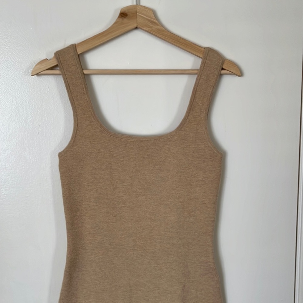 Abercrombie and Fitch cream mini dress, size medium. Cotton blend bodycon dress